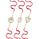 Peora Shiny Beads & Crystal Trio Rakhi Set