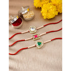 Peora Triple Charm Crystal Beads Rakhis