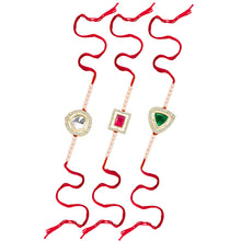 Peora Triple Charm Crystal Beads Rakhis