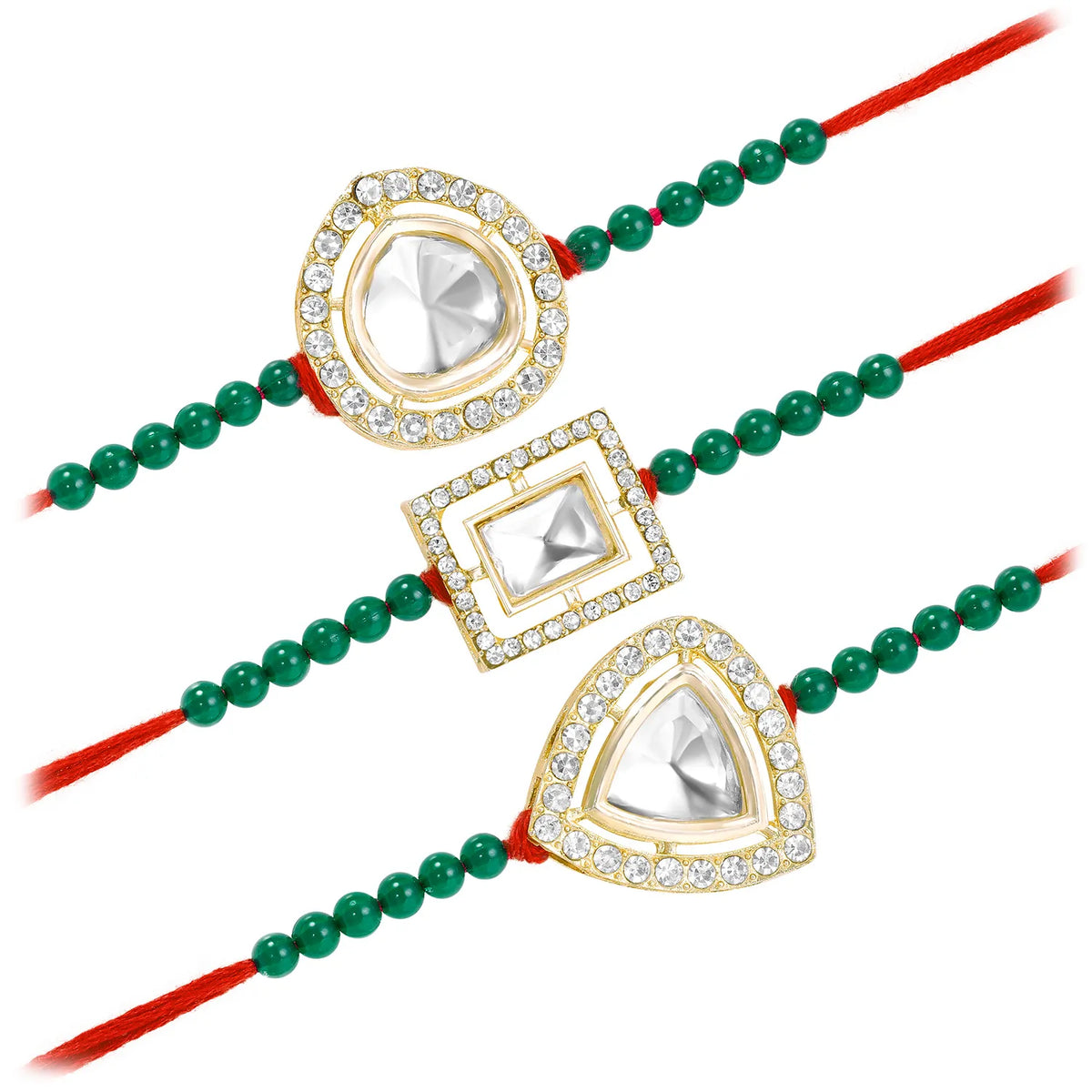 Peora Crystal Shine Beaded Rakhi Thread