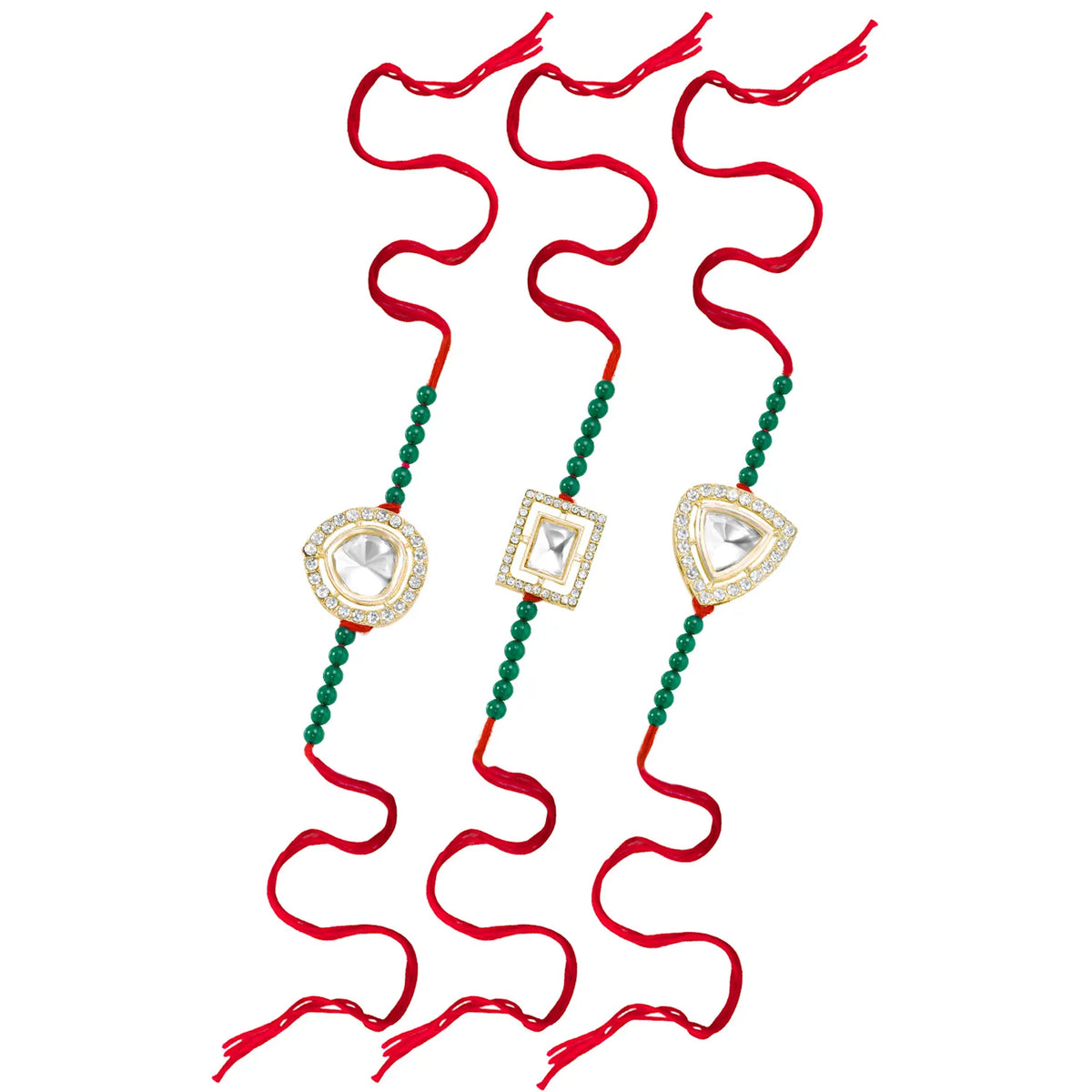 Peora Crystal Shine Beaded Rakhi Thread