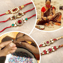Peora Crystal Shine Beaded Rakhi Thread