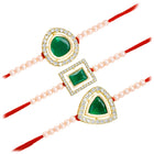 Peora Twinkling Beads & Crystal Thread Rakhi