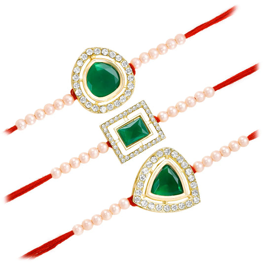 Peora Twinkling Beads & Crystal Thread Rakhi