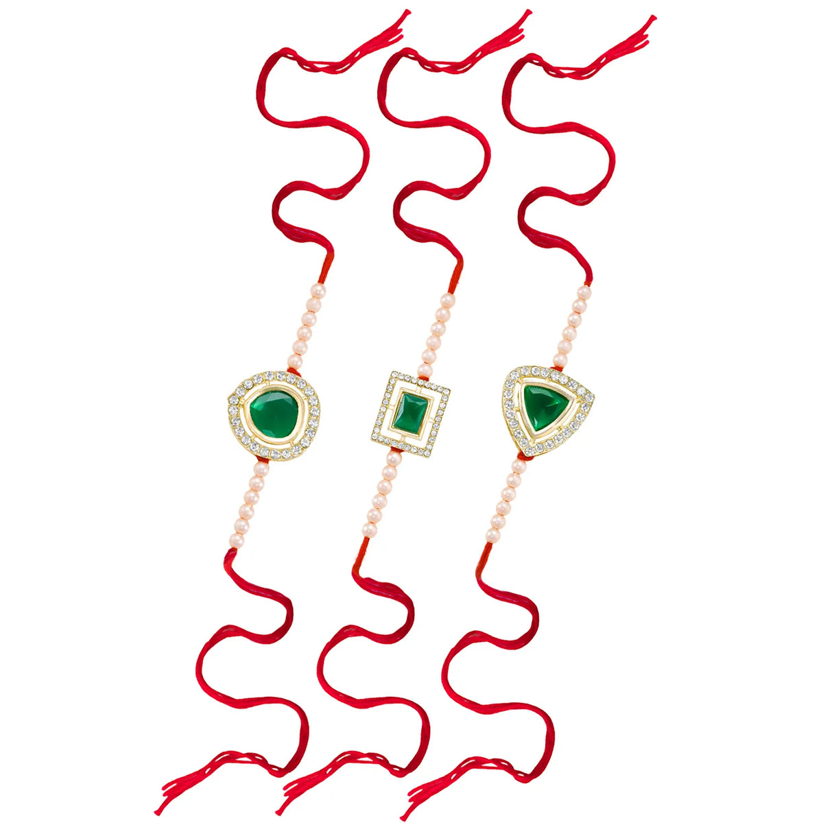 Peora Twinkling Beads & Crystal Thread Rakhi