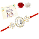 Royal Bond Rakhi with CZ & Crystal Glow