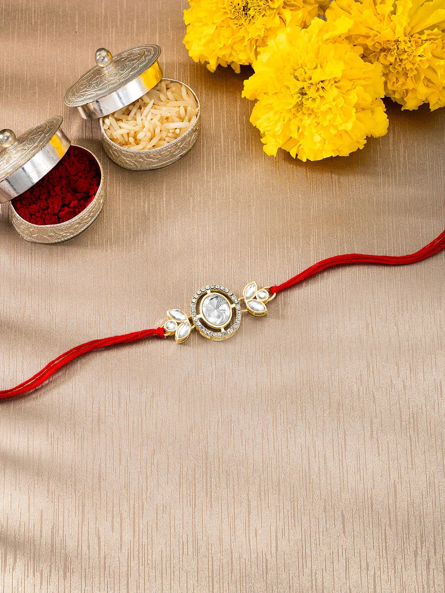 Royal Bond Rakhi with CZ & Crystal Glow