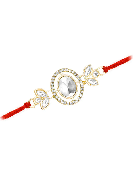 Royal Bond Rakhi with CZ & Crystal Glow