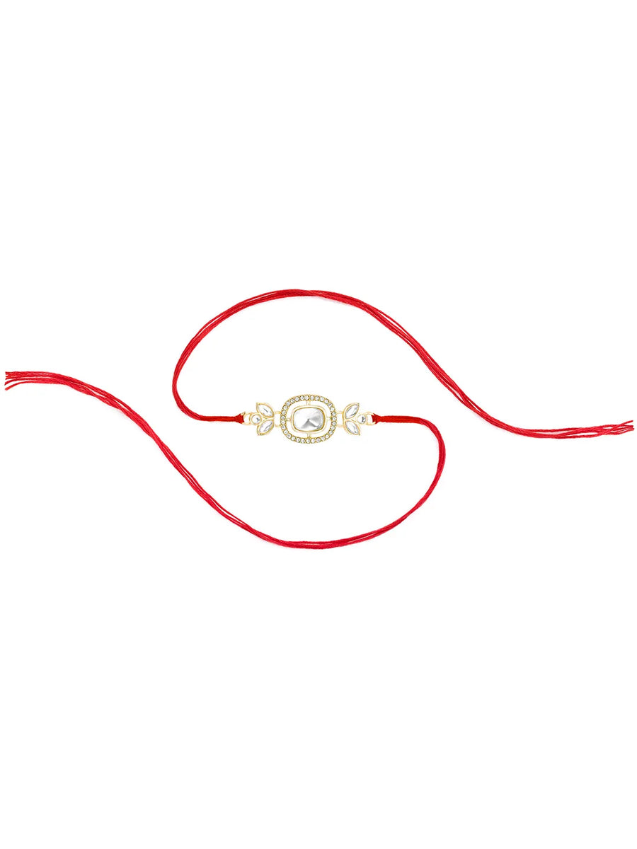 Floral Spark Rakhi with CZ & Crystal