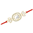 Floral Spark Rakhi with CZ & Crystal