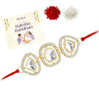 Trikona CZ & Crystal Rakhi for Brothers