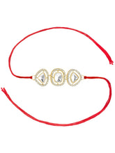 Trikona CZ & Crystal Rakhi for Brothers