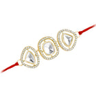 Trikona CZ & Crystal Rakhi for Brothers