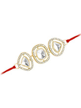 Trikona CZ & Crystal Rakhi for Brothers