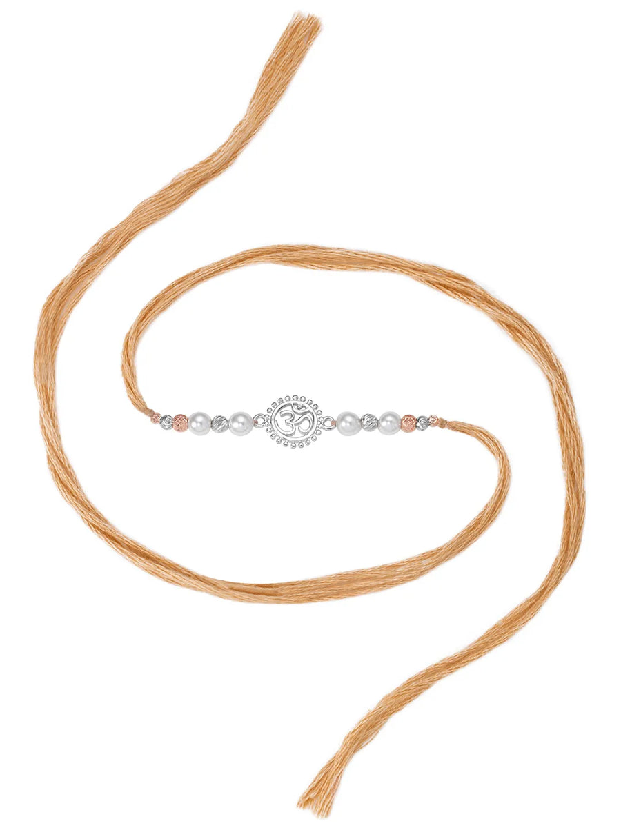 Pure Silver Om Rakhi for Brother