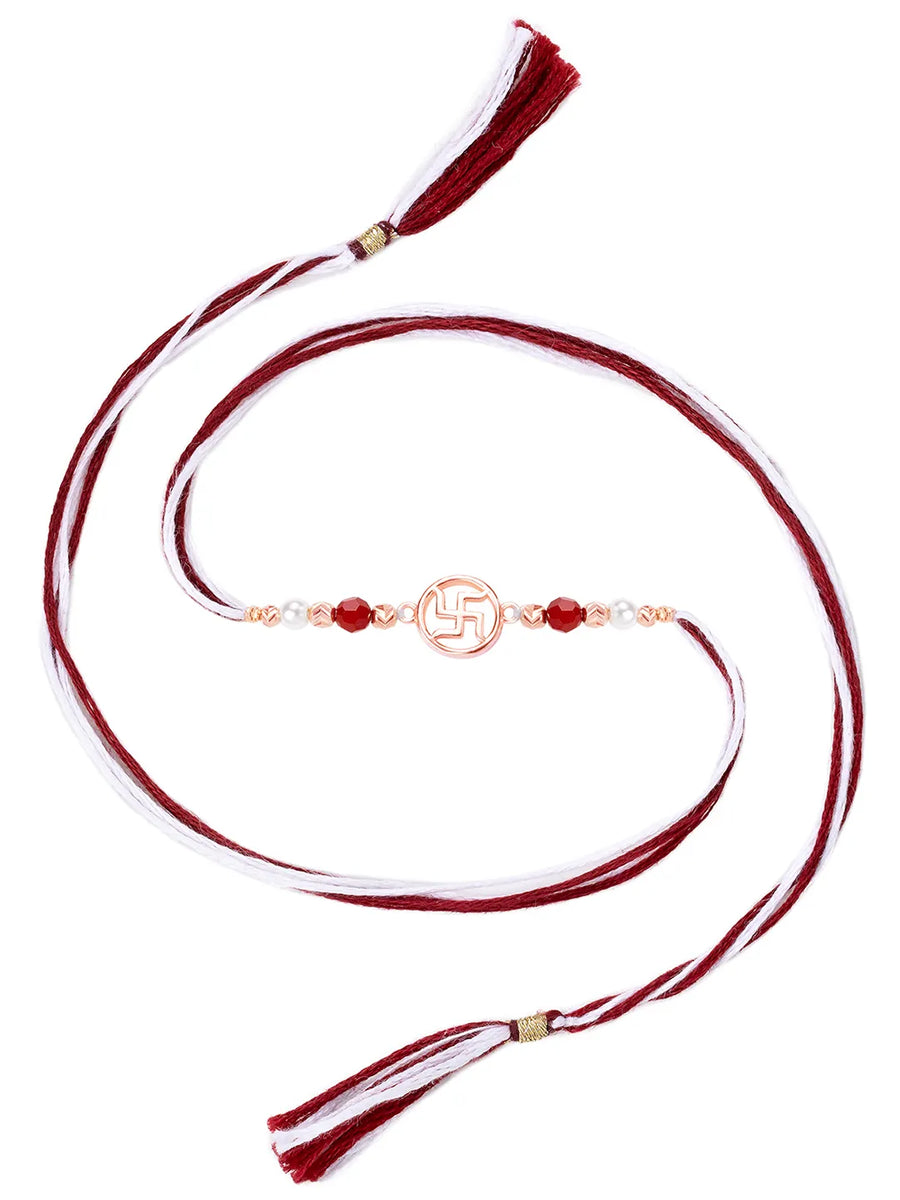 Divine Swastik Symbol Silver Rakhi