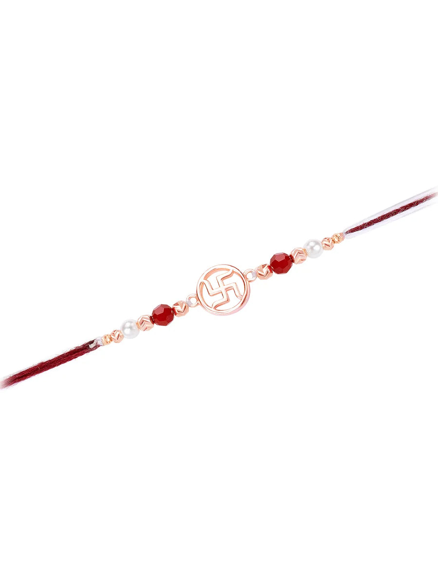 Divine Swastik Symbol Silver Rakhi