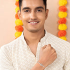 Coin Style Sterling Ganesh Rakhi