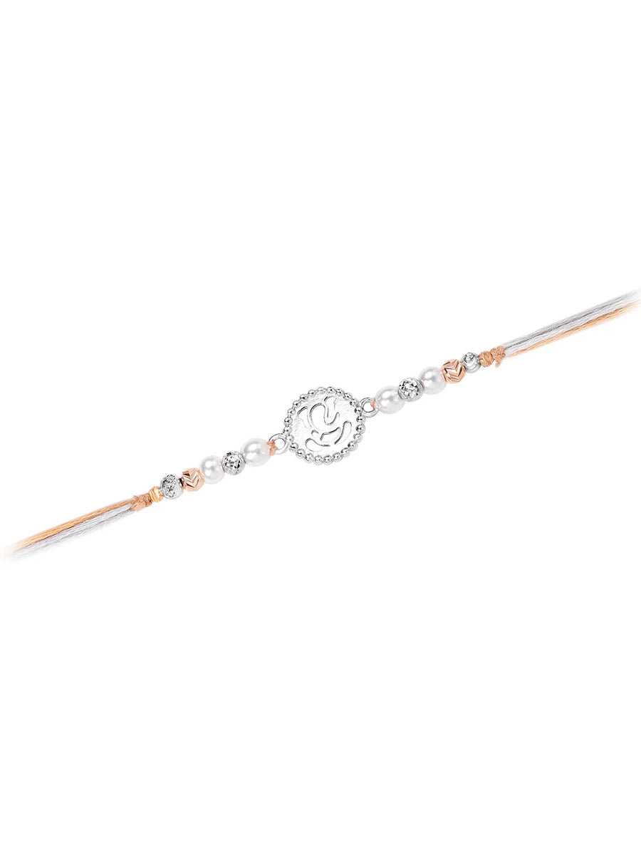 Coin Style Sterling Ganesh Rakhi