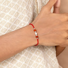 Silver Tied Rudraksh Rakhi Thread