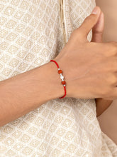 Silver Tied Rudraksh Rakhi Thread