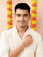 Silver Tied Rudraksh Rakhi Thread