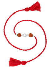 Silver Tied Rudraksh Rakhi Thread