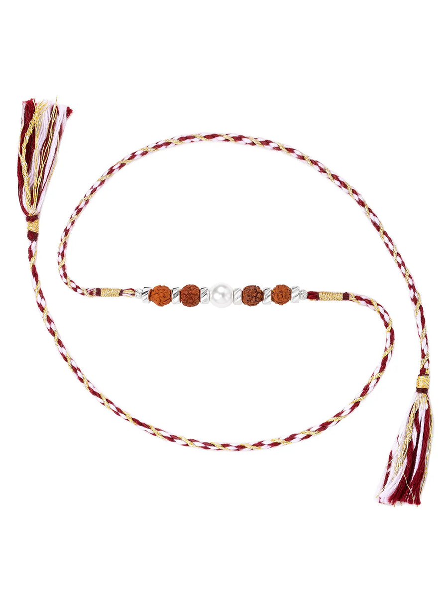 Blessed Bond Rakhi with Beads & Rudraksh