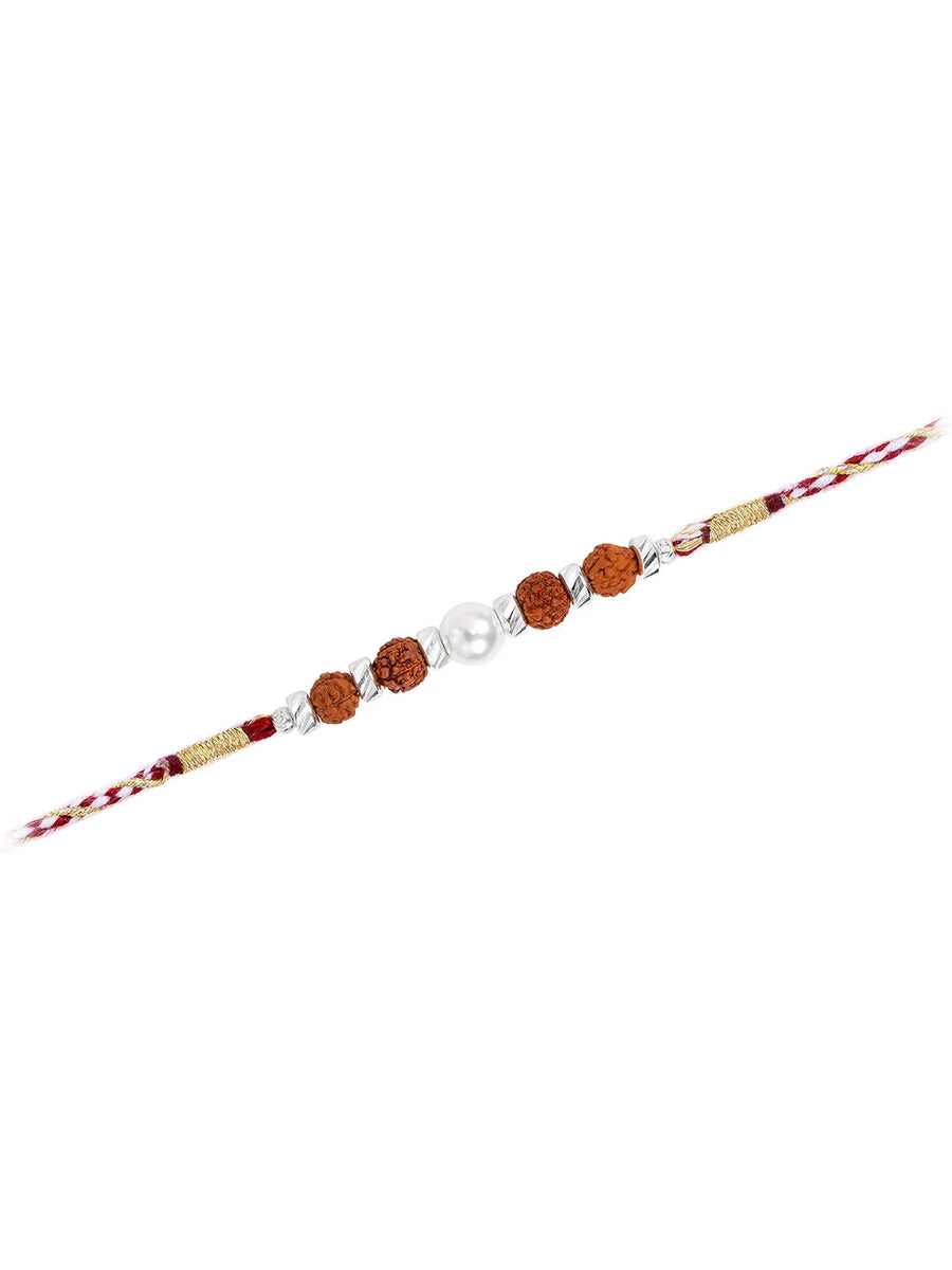 Blessed Bond Rakhi with Beads & Rudraksh