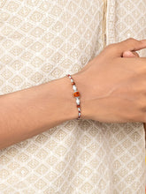 Spiritual Pearl Rudraksh Silver Rakhi
