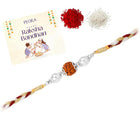 Rudraksh Thread with Silver Grace Rakhi