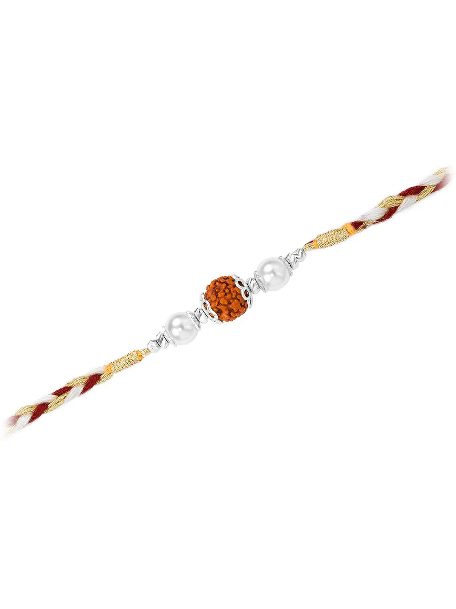 Rudraksh Thread with Silver Grace Rakhi