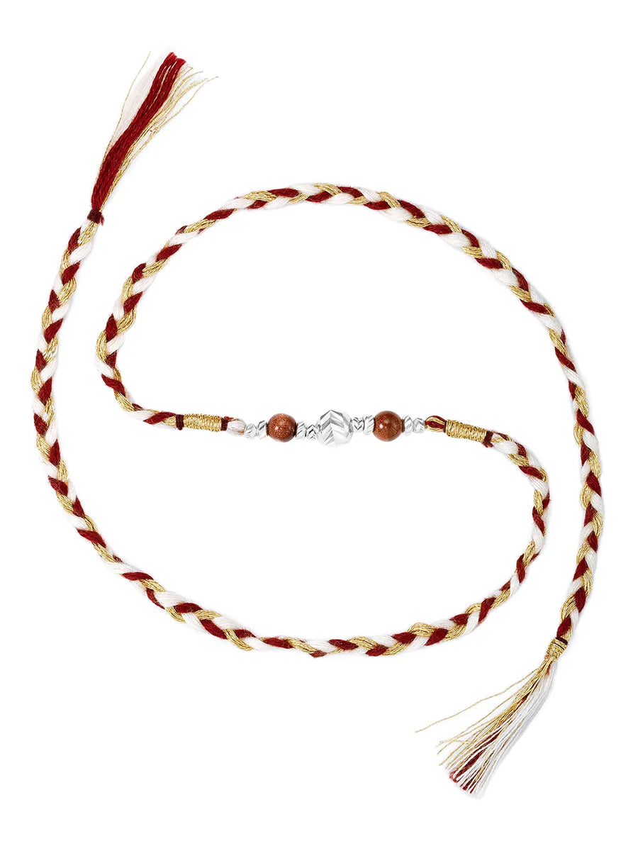 Sterling Rakhi with Shining Beads