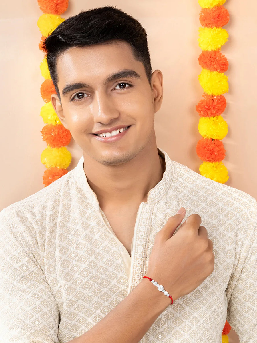 925 Sterling Silver Beaded Rakhi