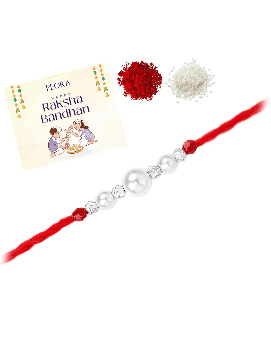 925 Sterling Silver Beaded Rakhi