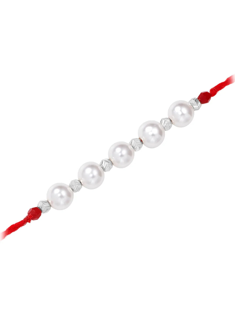 Pearl Charm Rakhi in Sterling Silver
