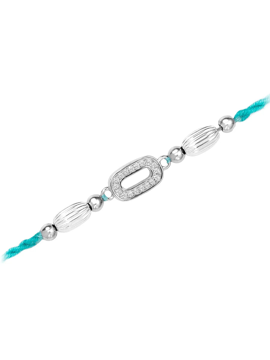 Sterling Silver Rakhi Weave Design Band