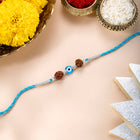 Silver Evil Eye Rudraksh Rakhi