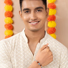 Silver Evil Eye Rudraksh Rakhi