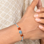 Silver Evil Eye Rudraksh Rakhi