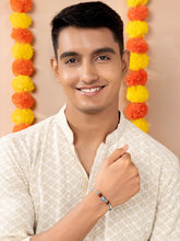 Silver Evil Eye Rudraksh Rakhi