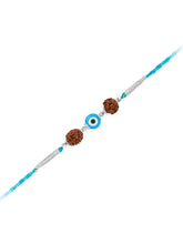 Silver Evil Eye Rudraksh Rakhi