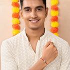 Protective Evil Eye & CZ Silver Rakhi