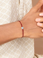 Protective Evil Eye & CZ Silver Rakhi