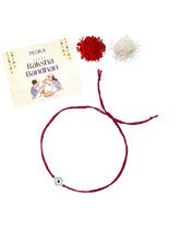 Protective Evil Eye & CZ Silver Rakhi