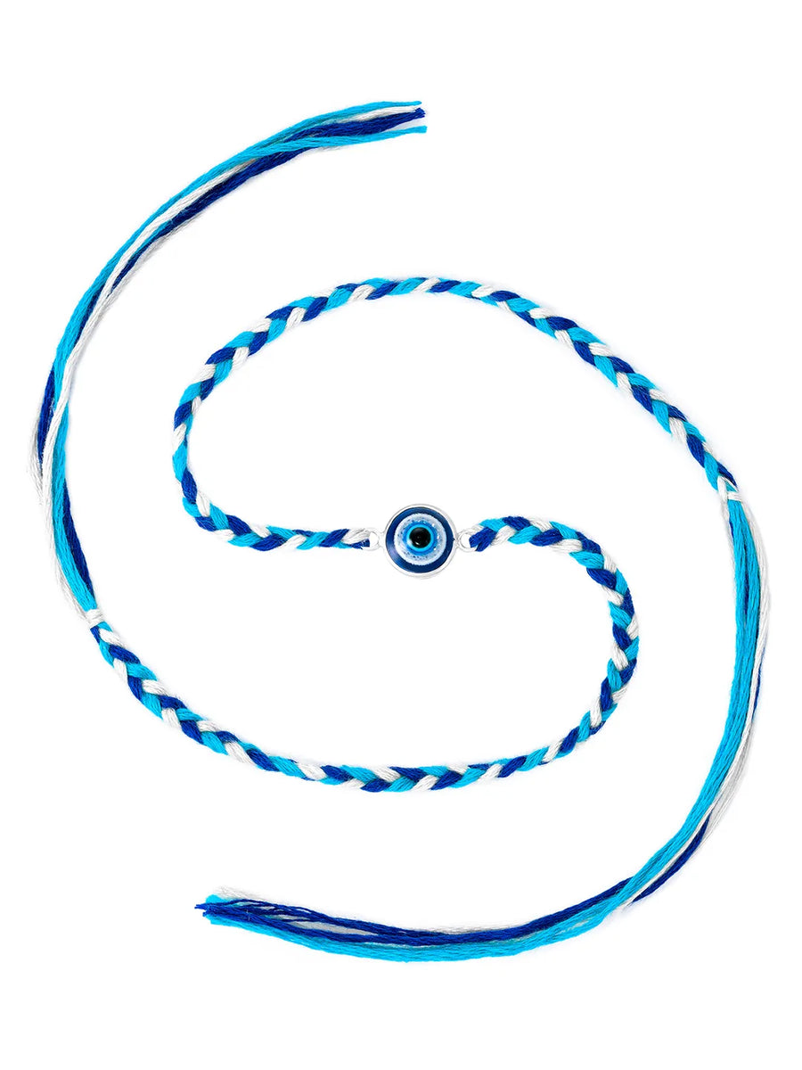 Sterling Rakhi with Evil Eye Bead