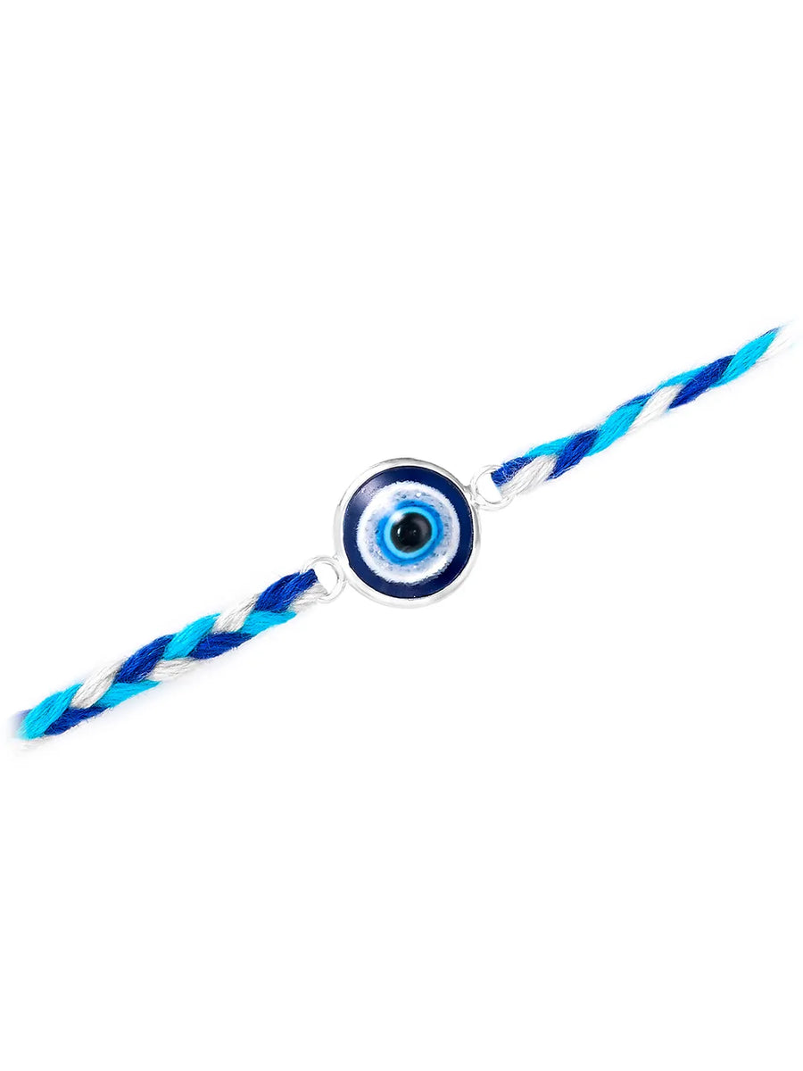 Sterling Rakhi with Evil Eye Bead