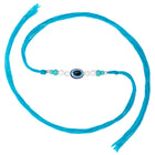 Minimalist Evil Eye Silver Thread