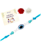 Minimalist Evil Eye Silver Thread