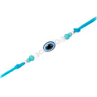 Minimalist Evil Eye Silver Thread